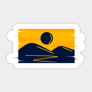 Mountain moon Sticker